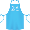 Fook it I'm Going Cycling Cyclist Bicycle Cotton Apron 100% Organic Turquoise