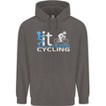 Fook it I'm Going Cycling Cyclist Bicycle Mens 80% Cotton Hoodie Charcoal