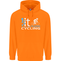 Fook it I'm Going Cycling Cyclist Bicycle Mens 80% Cotton Hoodie Orange