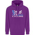 Fook it I'm Going Cycling Cyclist Bicycle Mens 80% Cotton Hoodie Purple