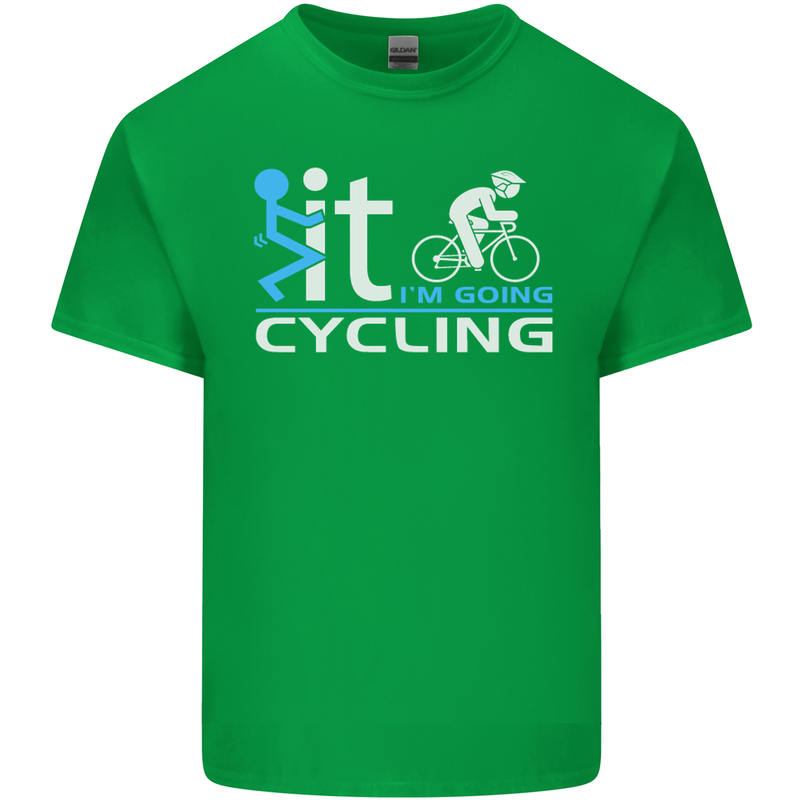 Fook it I'm Going Cycling Cyclist Bicycle Mens Cotton T-Shirt Tee Top Irish Green