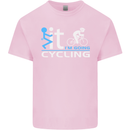 Fook it I'm Going Cycling Cyclist Bicycle Mens Cotton T-Shirt Tee Top Light Pink