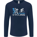 Fook it I'm Going Cycling Cyclist Bicycle Mens Long Sleeve T-Shirt Navy Blue
