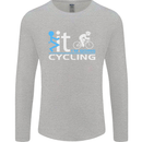 Fook it I'm Going Cycling Cyclist Bicycle Mens Long Sleeve T-Shirt Sports Grey
