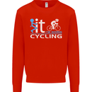 Fook it I'm Going Cycling Cyclist Bicycle Mens Sweatshirt Jumper Bright Red