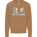 Fook it I'm Going Cycling Cyclist Bicycle Mens Sweatshirt Jumper Caramel Latte
