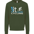 Fook it I'm Going Cycling Cyclist Bicycle Mens Sweatshirt Jumper Forest Green