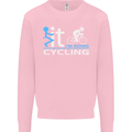 Fook it I'm Going Cycling Cyclist Bicycle Mens Sweatshirt Jumper Light Pink