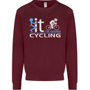 Fook it I'm Going Cycling Cyclist Bicycle Mens Sweatshirt Jumper Maroon