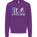 Fook it I'm Going Cycling Cyclist Bicycle Mens Sweatshirt Jumper Purple