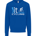 Fook it I'm Going Cycling Cyclist Bicycle Mens Sweatshirt Jumper Royal Blue