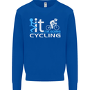 Fook it I'm Going Cycling Cyclist Bicycle Mens Sweatshirt Jumper Royal Blue