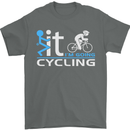 Fook it I'm Going Cycling Cyclist Bicycle Mens T-Shirt Cotton Gildan Charcoal