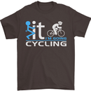 Fook it I'm Going Cycling Cyclist Bicycle Mens T-Shirt Cotton Gildan Dark Chocolate