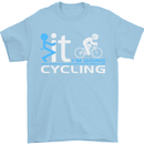 Fook it I'm Going Cycling Cyclist Bicycle Mens T-Shirt Cotton Gildan Light Blue