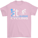 Fook it I'm Going Cycling Cyclist Bicycle Mens T-Shirt Cotton Gildan Light Pink