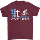 Fook it I'm Going Cycling Cyclist Bicycle Mens T-Shirt Cotton Gildan Maroon