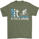 Fook it I'm Going Cycling Cyclist Bicycle Mens T-Shirt Cotton Gildan Military Green