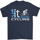 Fook it I'm Going Cycling Cyclist Bicycle Mens T-Shirt Cotton Gildan Navy Blue