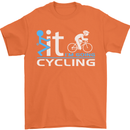 Fook it I'm Going Cycling Cyclist Bicycle Mens T-Shirt Cotton Gildan Orange