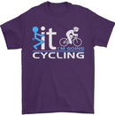 Fook it I'm Going Cycling Cyclist Bicycle Mens T-Shirt Cotton Gildan Purple