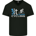Fook it I'm Going Cycling Cyclist Bicycle Mens V-Neck Cotton T-Shirt Black