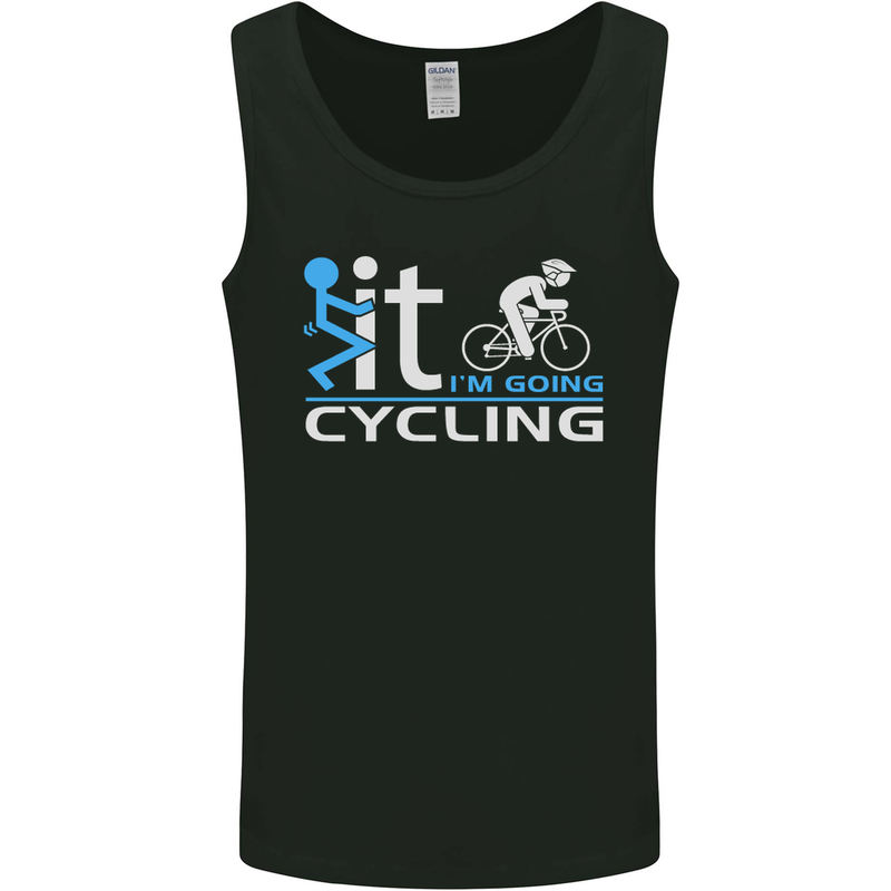 Fook it I'm Going Cycling Cyclist Bicycle Mens Vest Tank Top Black