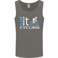 Fook it I'm Going Cycling Cyclist Bicycle Mens Vest Tank Top Charcoal