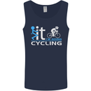 Fook it I'm Going Cycling Cyclist Bicycle Mens Vest Tank Top Navy Blue
