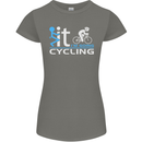 Fook it I'm Going Cycling Cyclist Bicycle Womens Petite Cut T-Shirt Charcoal