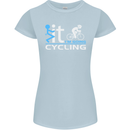 Fook it I'm Going Cycling Cyclist Bicycle Womens Petite Cut T-Shirt Light Blue