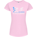 Fook it I'm Going Cycling Cyclist Bicycle Womens Petite Cut T-Shirt Light Pink