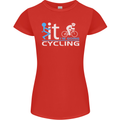 Fook it I'm Going Cycling Cyclist Bicycle Womens Petite Cut T-Shirt Red