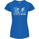 Fook it I'm Going Cycling Cyclist Bicycle Womens Petite Cut T-Shirt Royal Blue