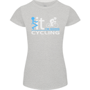 Fook it I'm Going Cycling Cyclist Bicycle Womens Petite Cut T-Shirt Sports Grey
