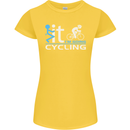 Fook it I'm Going Cycling Cyclist Bicycle Womens Petite Cut T-Shirt Yellow