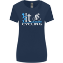 Fook it I'm Going Cycling Cyclist Bicycle Womens Wider Cut T-Shirt Navy Blue
