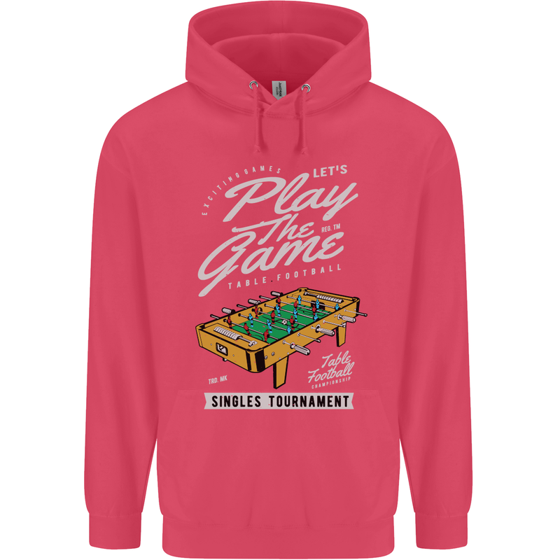 Foosball Play the Game Football Footy Childrens Kids Hoodie Heliconia