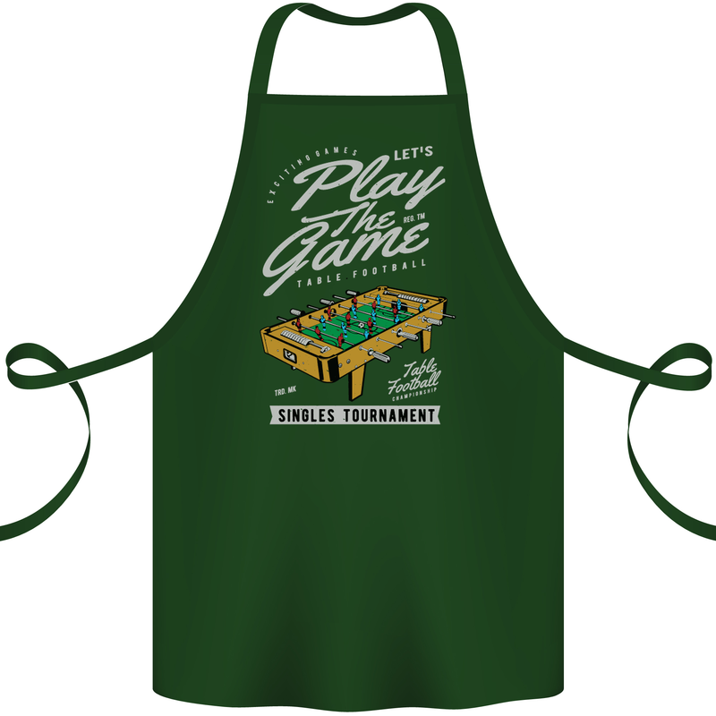 Foosball Play the Game Football Footy Cotton Apron 100% Organic Forest Green