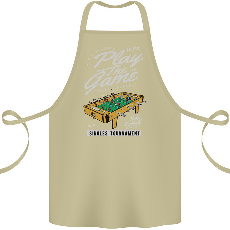 Foosball Play the Game Football Footy Cotton Apron 100% Organic Khaki