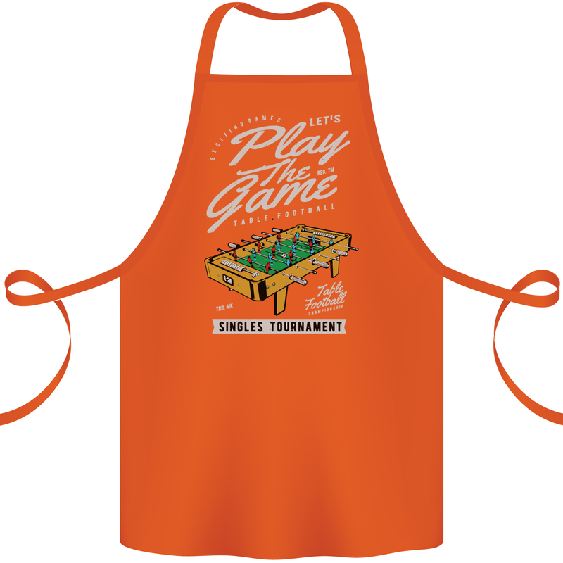 Foosball Play the Game Football Footy Cotton Apron 100% Organic Orange