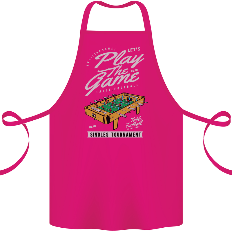 Foosball Play the Game Football Footy Cotton Apron 100% Organic Pink