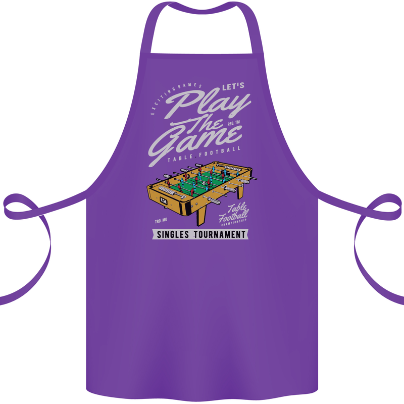 Foosball Play the Game Football Footy Cotton Apron 100% Organic Purple