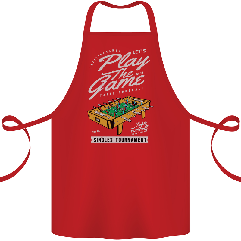 Foosball Play the Game Football Footy Cotton Apron 100% Organic Red