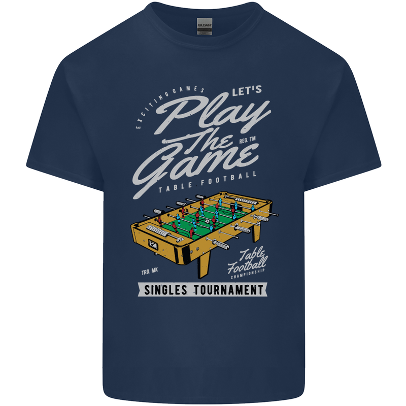 Foosball Play the Game Football Footy Kids T-Shirt Childrens Navy Blue