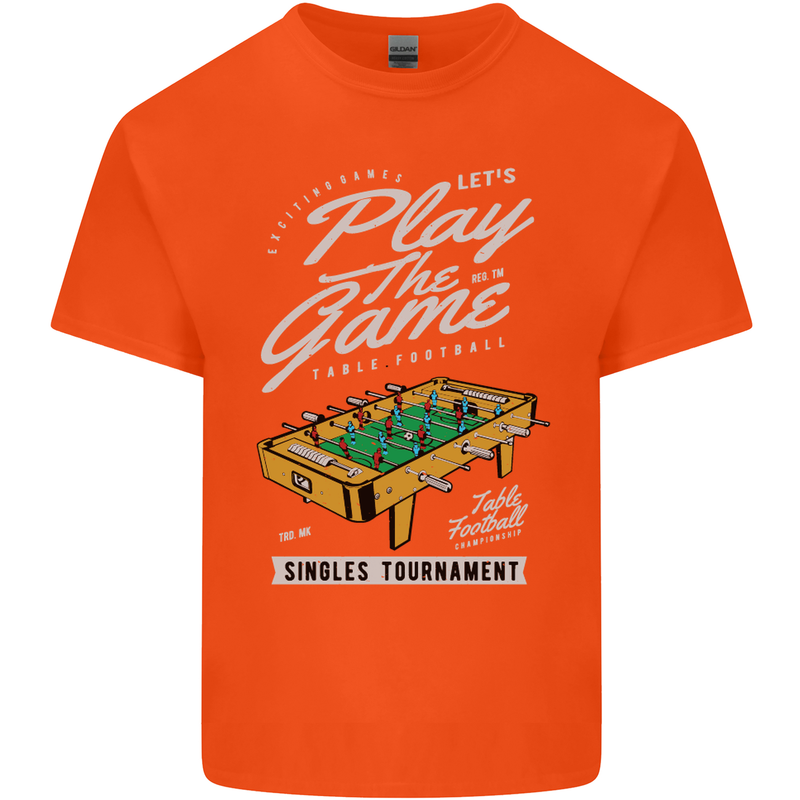 Foosball Play the Game Football Footy Kids T-Shirt Childrens Orange