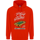 Foosball Play the Game Football Footy Mens 80% Cotton Hoodie Bright Red