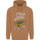Foosball Play the Game Football Footy Mens 80% Cotton Hoodie Caramel Latte