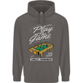 Foosball Play the Game Football Footy Mens 80% Cotton Hoodie Charcoal