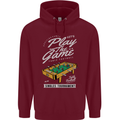 Foosball Play the Game Football Footy Mens 80% Cotton Hoodie Maroon